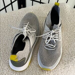 Cole Haan Zero Grand Women’s Gray and Yellow Knit Sneakers